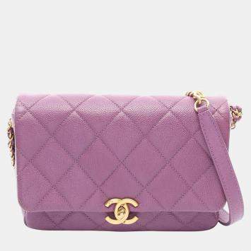 Classic Double Flap Small Purp