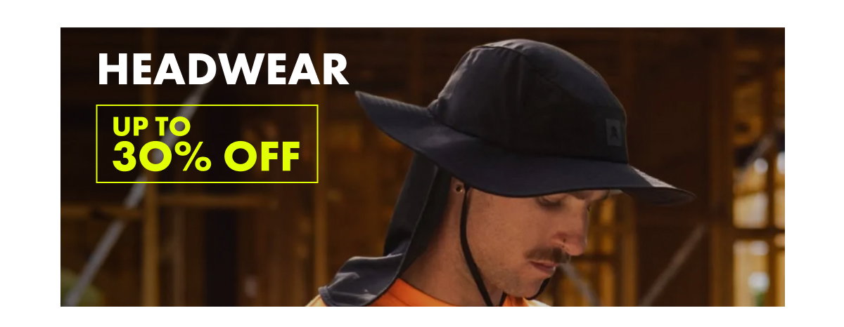 HEADWEAR UP TO 30% OFF