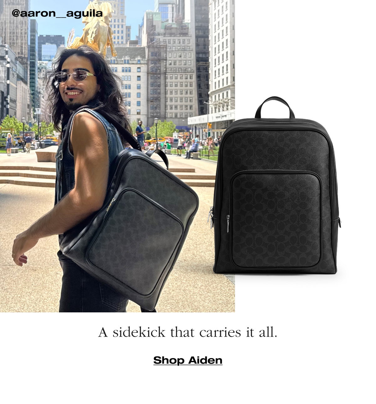 A sidekick that carries it all. Shop Aiden