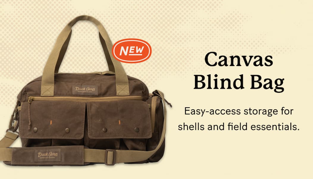 Canvas Blind Bag | Easy-access storage for shells and field essentials.