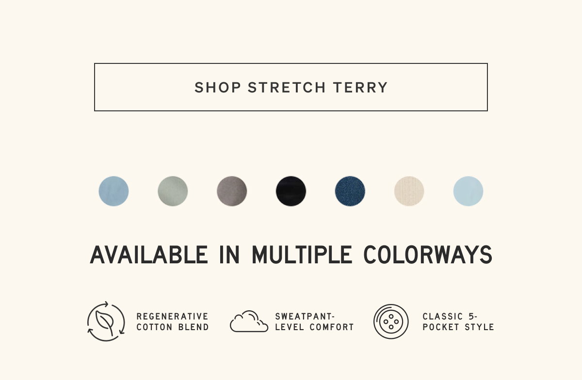 Shop Stretch Terry | Available In Multiple Colorways