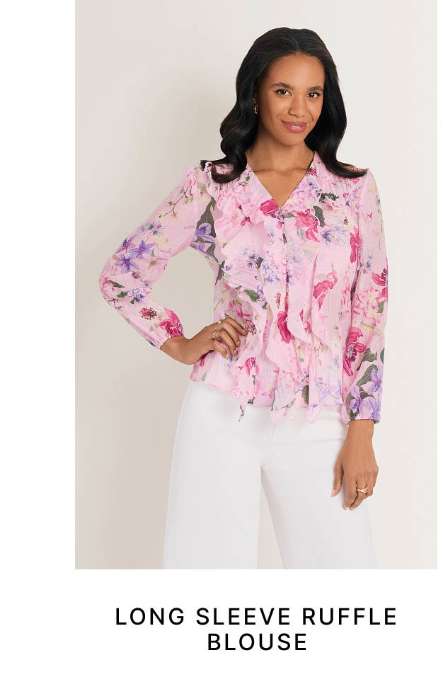 Long Sleeve Ruffle Blouse