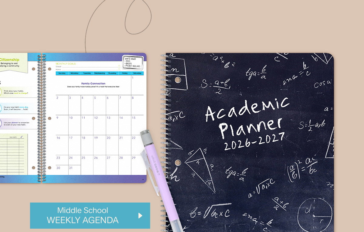 Middle School Weekly Agenda.
