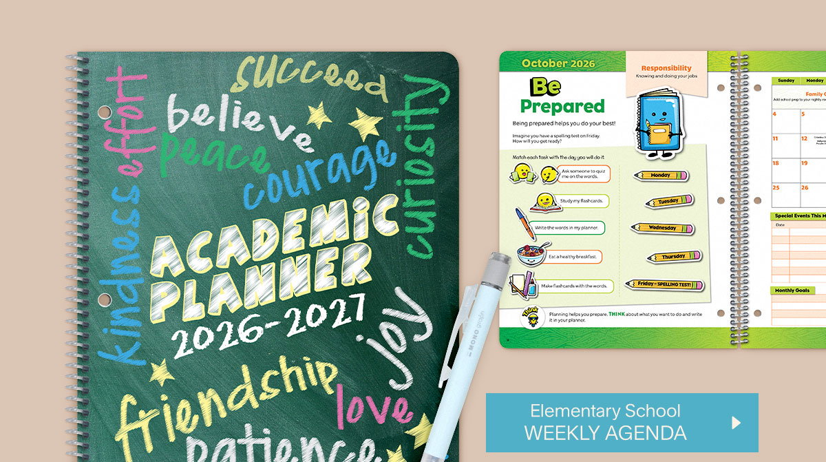 Elementary School Weekly Agenda.