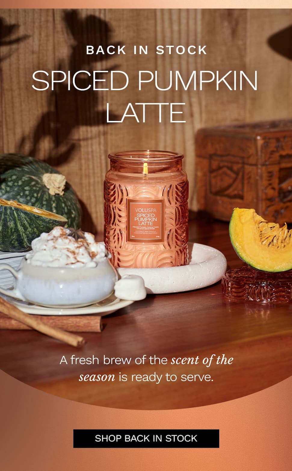 Back in Stock Spiced Pumpkin Latte
