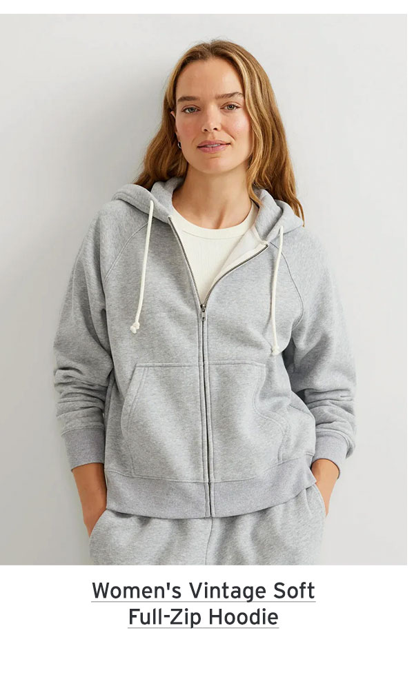 Women's Vintage Soft Full-Zip Hoodie