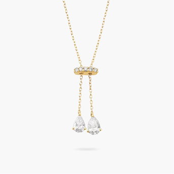 Lab Grown Diamond Pear-Shaped Lariat Necklace