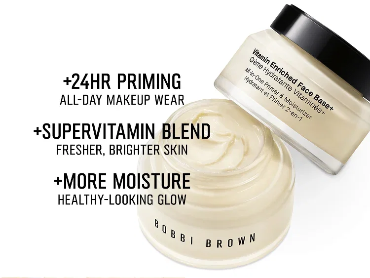 +24HR PRIMING | ALL-DAY MAKEUP WEAR | +SUPERVITAMIN BLEND | FRESHER, BRIGHTER SKIN | +MORE MOISTUIRE | HEALTHY-LOOKING GLOW