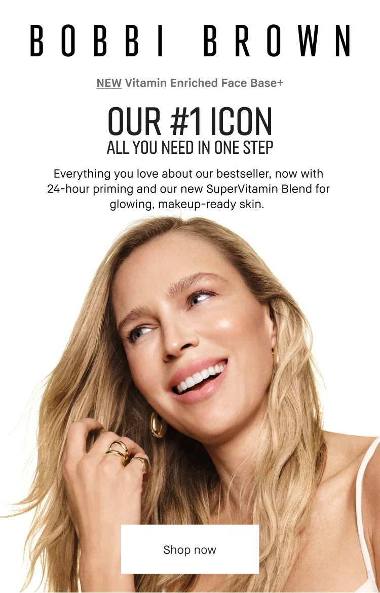 BOBBI BROWN | NEW Vitamin Enriched Face Base+ | OUR #1 ICON ALL YOU NEED IN ONE STEP | Everything you love about our bestseller, now with 24-hour priming and our new SuperVitamin Blend for glowing, makeup-ready skin. | Shop now