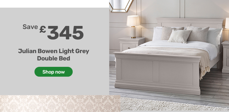 Julian Bowen Light Grey Double Bed. Save £345