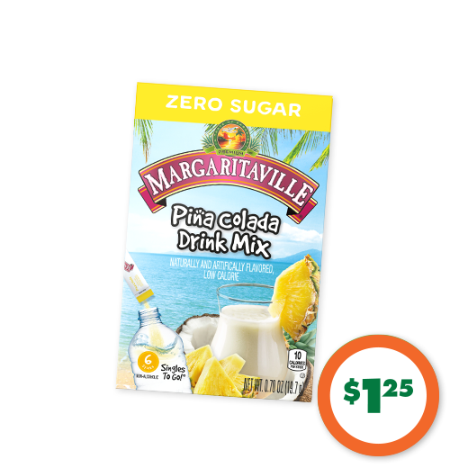 $1.25 Margaritaville® Piña Colada Drink Mix, 6-ct.