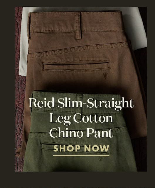 Reid Slim-Straight Leg Cotton Chino Pant