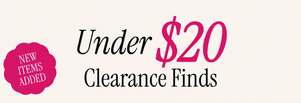 Under $20 Clearance Finds