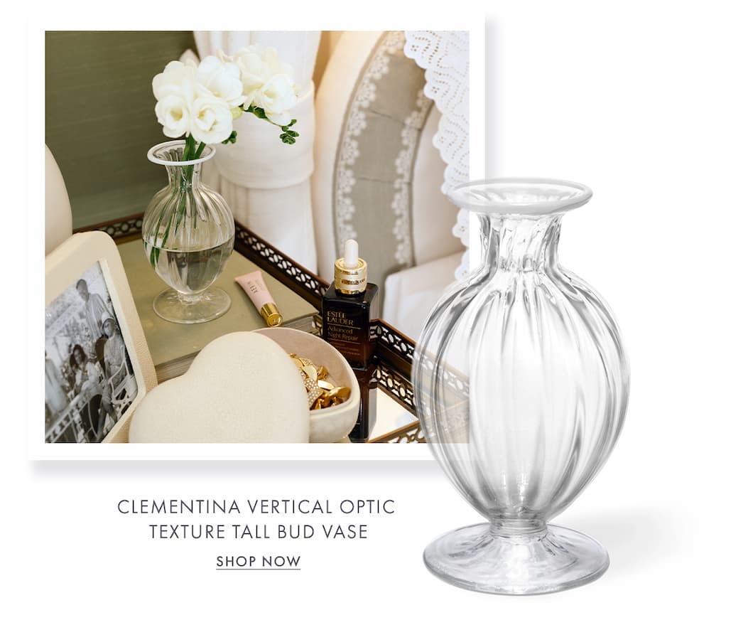 Clementina Vertical Optic Texture Tall Bud Vase