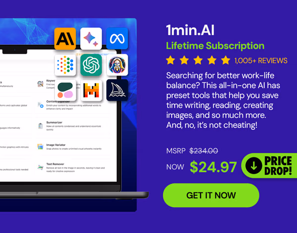 1minAI: Lifetime Subscription