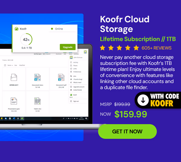 Koofr Cloud Storage: Lifetime Subscription (1TB)
