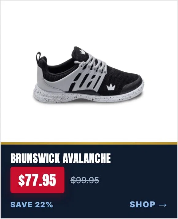 Brunswick Men's Avalanche Black Grey Bowling Shoes