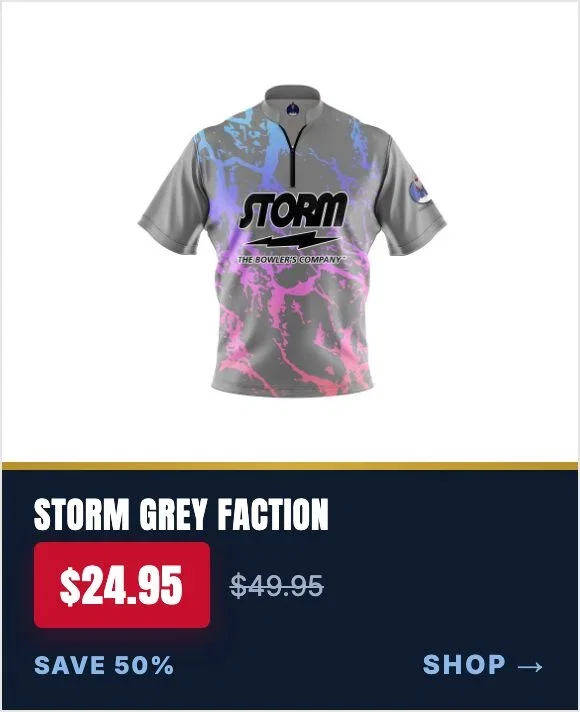 Storm Grey Faction Xpress Ship Rocket Bowling Jersey