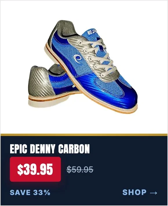 Epic Denny Carbon Blue Silver Rental Style Bowling Shoes