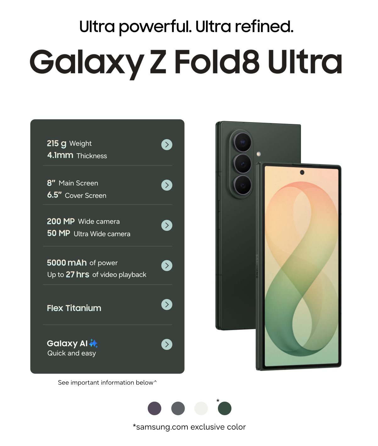 Z Fold8 Ultra specs