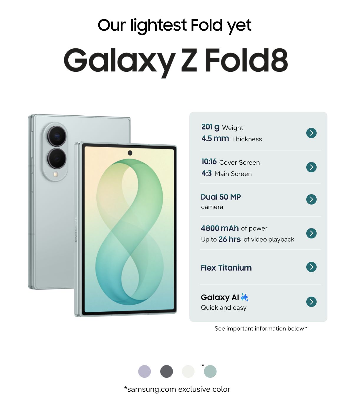 Z Fold8 specs