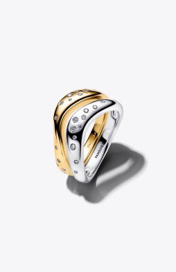 Organically Shaped Two-Tone Stacking Rings