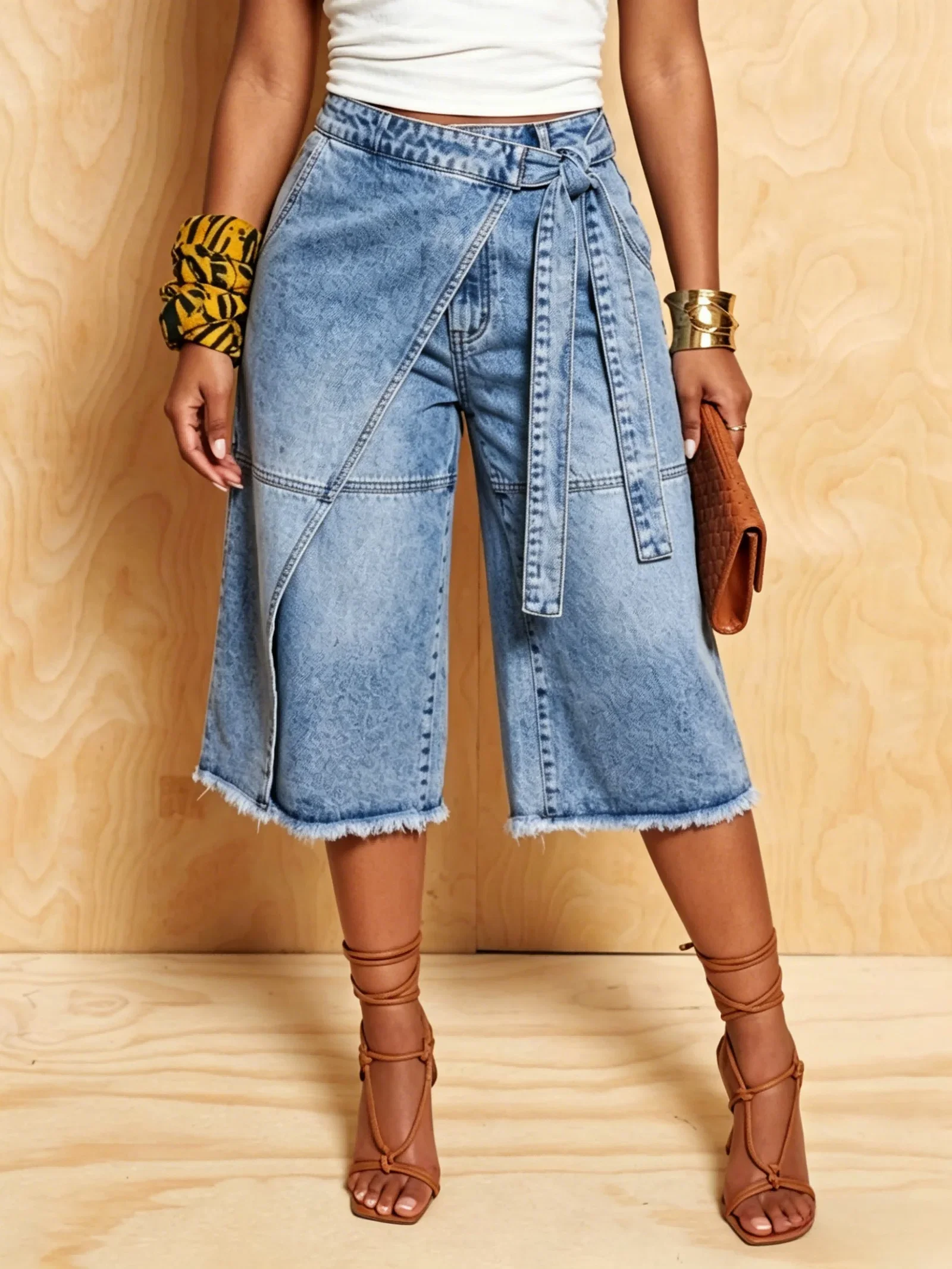 Denim Casual Solid Relaxed Jeans