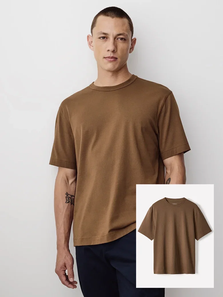 SUPIMA (R) COTTON CREW-NECK T-SHIRT