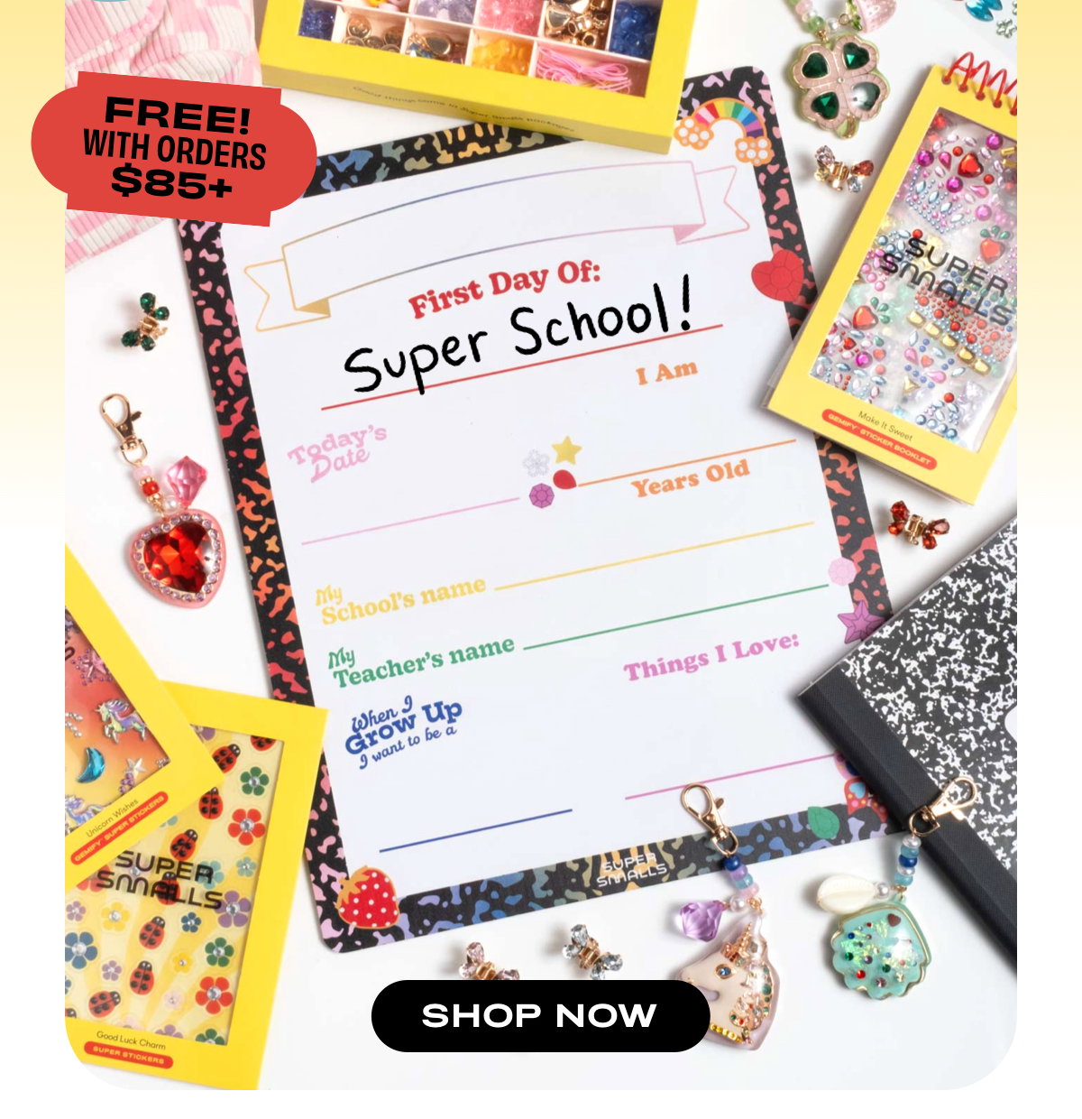 Free with orders $85+