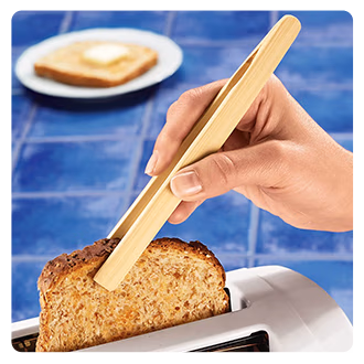 Bamboo Toast Tongs