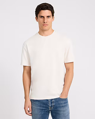 Textured Striped Classic Fit Crew Neck T-Shirt