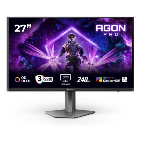 AOC AGON AG276UZD 27" QD-OLED UHD 4K 240Hz 0.03ms Height Adjustable Gaming Monitor