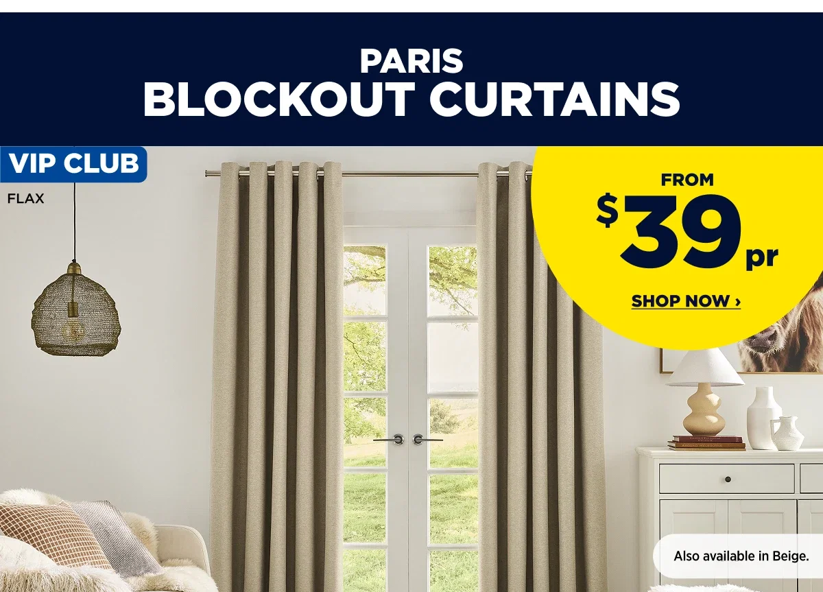 paris blockout curtains