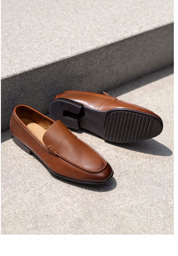 Classic Leather Slip-On Loafers