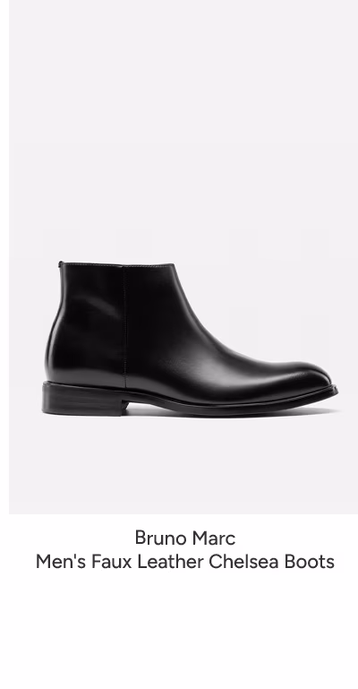 Men's Faux Leather Chelsea Boots