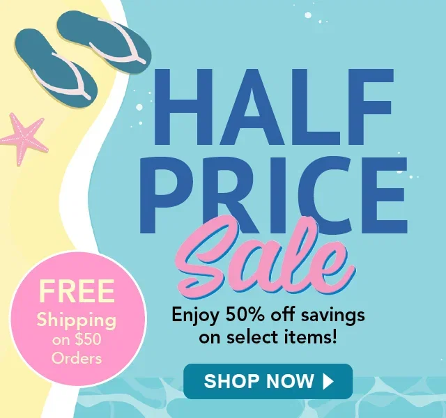 Half Price Sale - Enjoy 50% off savings on select items 