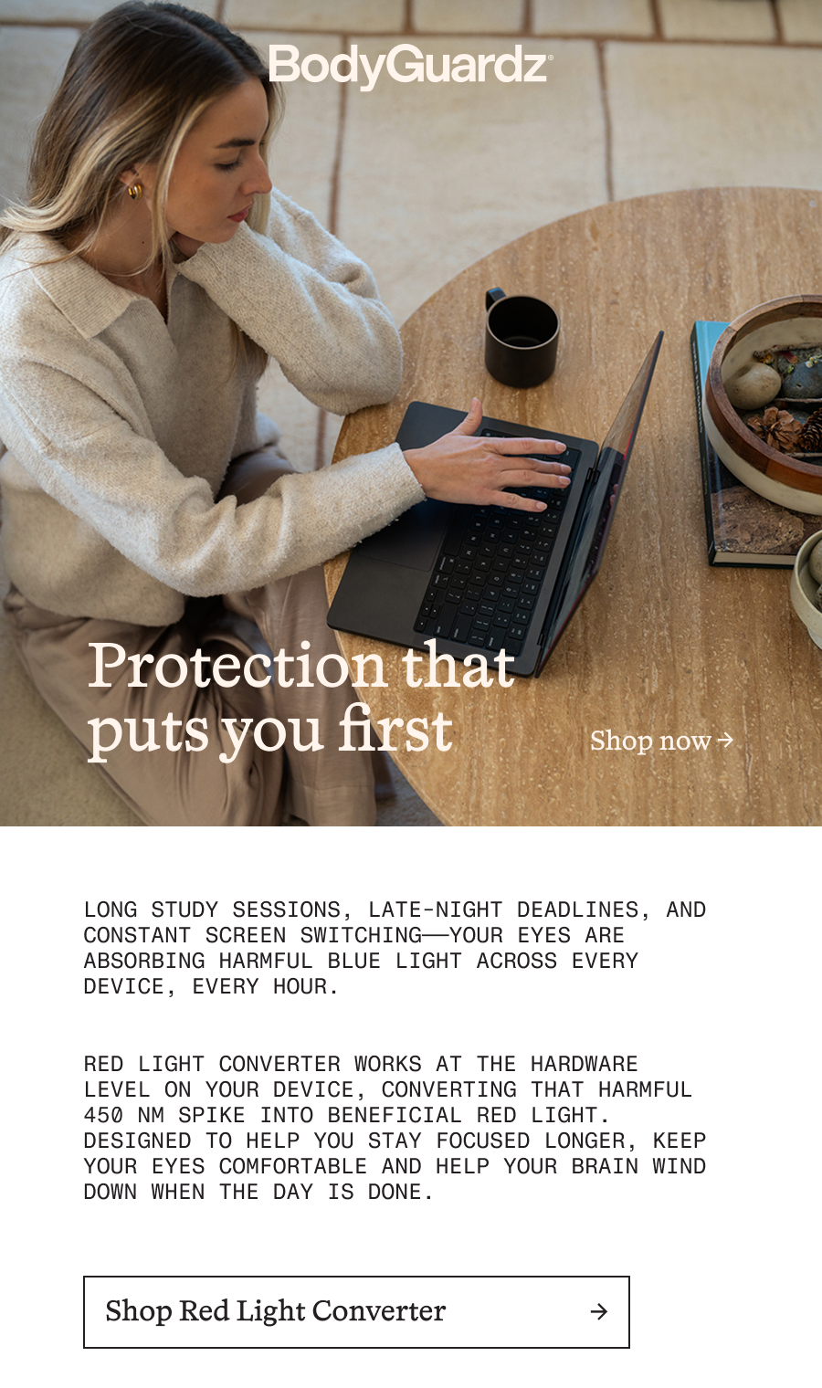 BodyGuardz | Shop Red Light Converter for your MacBook, phone, and more.