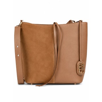 STUART WEITZMAN BUCKET BAG WITH WALLET 5050 Suede and leather