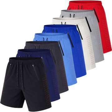 3-Pack Men's Performance Training Shorts With Zipper Pockets