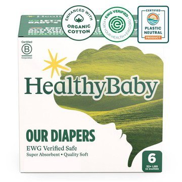 HealthyBaby Certified Safe Organic Cotton Enhanced Diapers