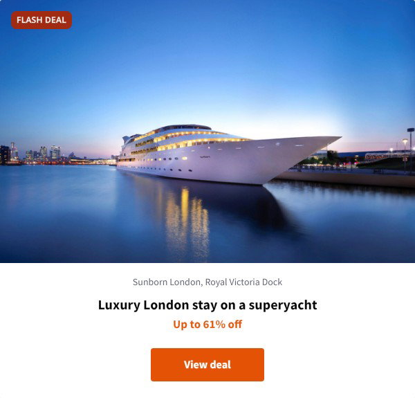 Luxury London stay on a superyacht