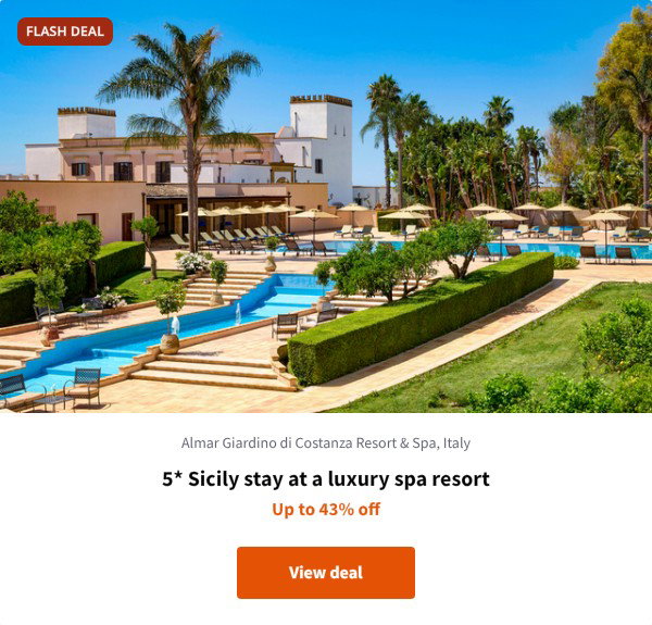 5* Sicily stay at a luxury spa resort