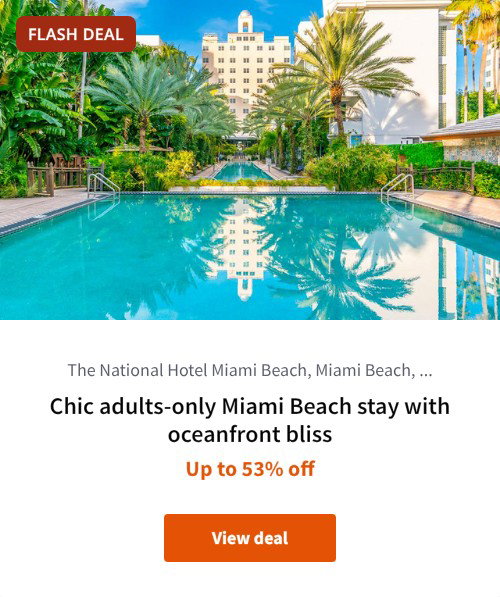 Chic adults-only Miami Beach stay with oceanfront bliss