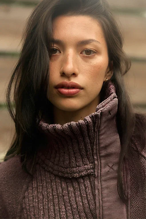 We The Free Annie Cozy Funnel Neck Cardi