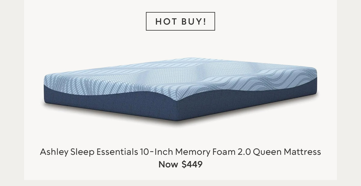 Ashley Sleep Essentials 10 inch Medium Memory Foam 2.0 Queen Mattress