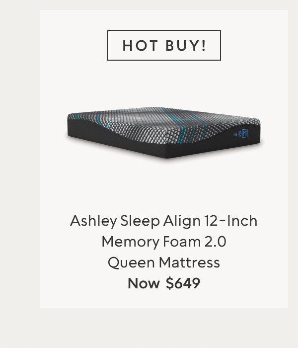 Ashley Sleep Align 12 Inch Memory Foam 2.0 Queen Mattress