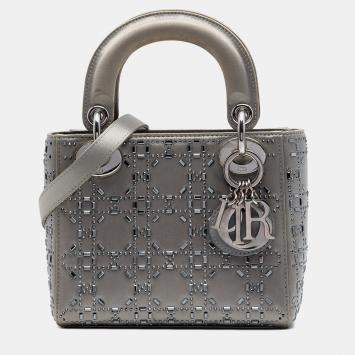 Lady  Mini Grey Satin Crystal 