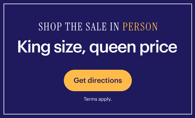 King size, queen price
