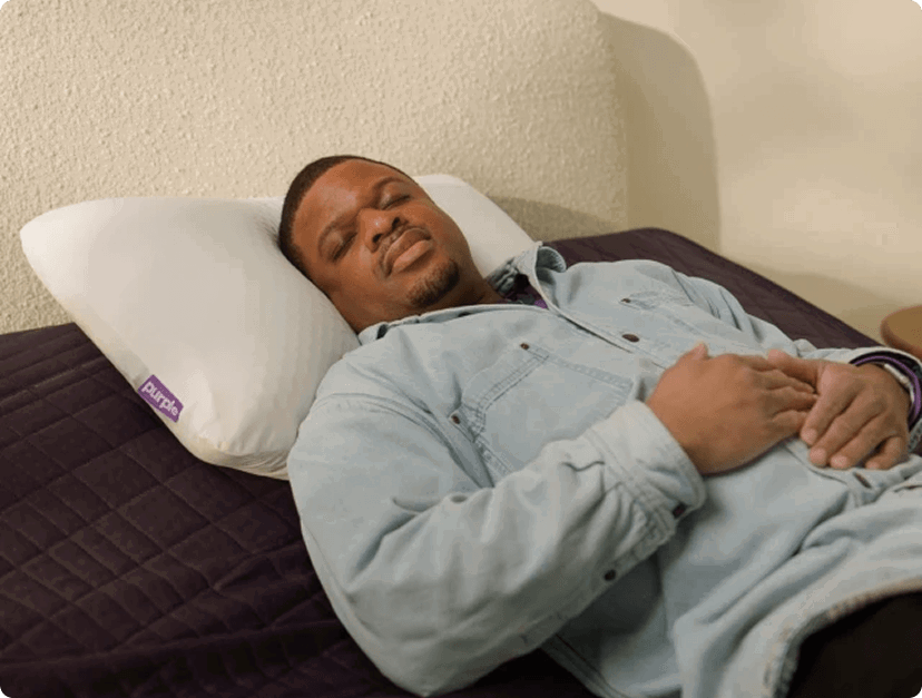 Man sleeping on pillow