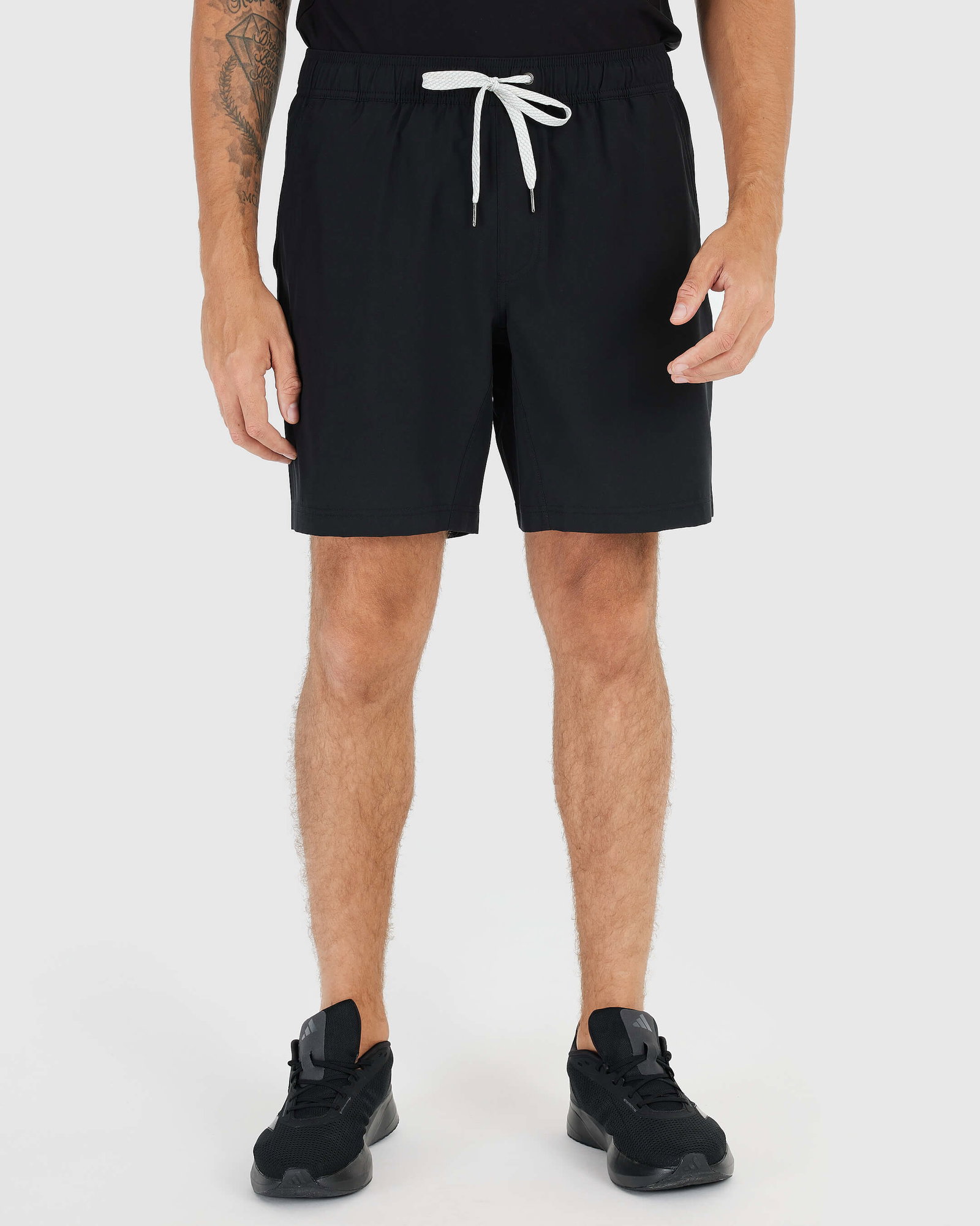 Image of Black Active Quick Dry Shorts with Liner